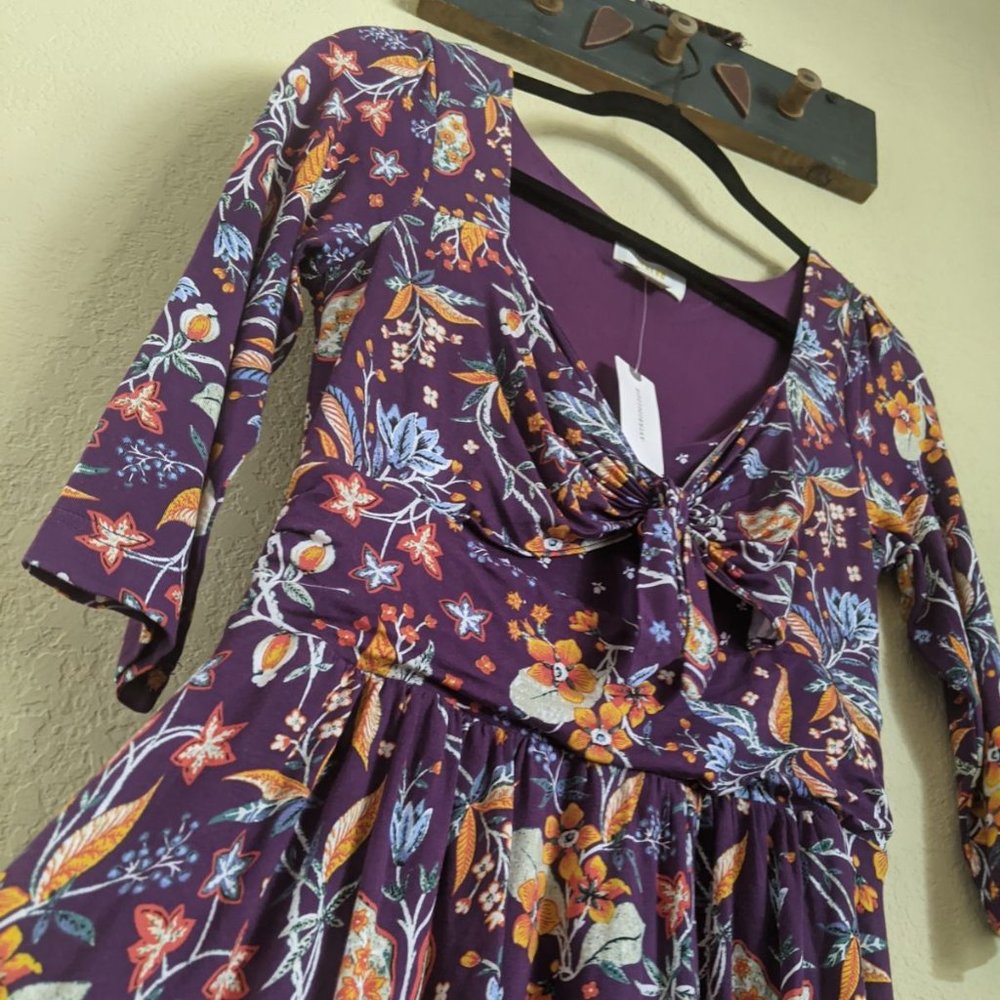 Anthropologie | Maeve Floral Asymmetrical Dress - Picture 3 of 11